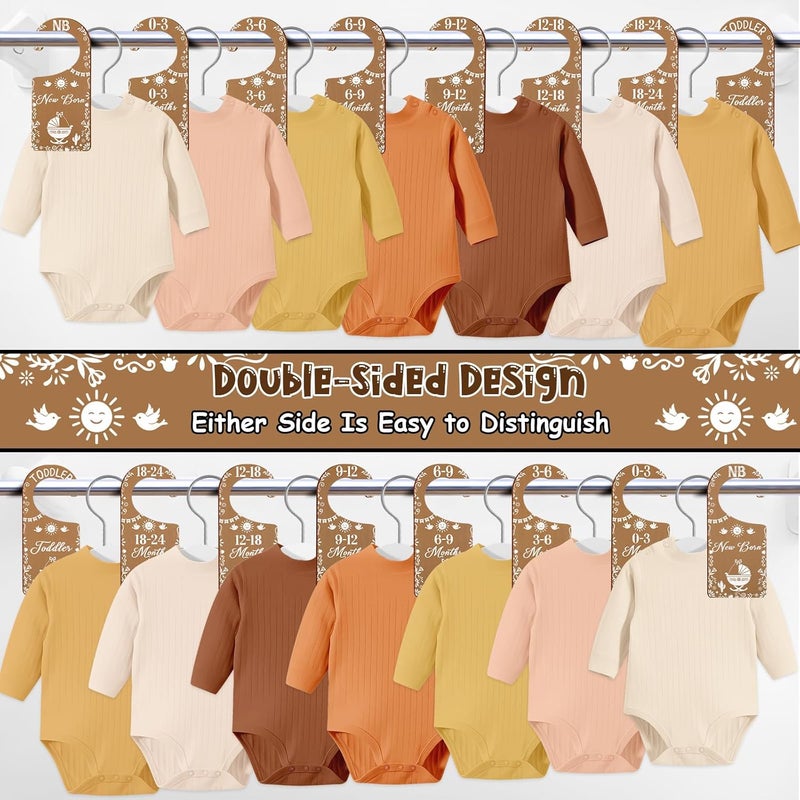 CORNER LACE Baby Closet Dividers 8PCS, Mexican Talavera Themed Wooden Double-Sided Clothes Size Hanger/Organizer from Newborn to Toddler for Nursery Decor Baby Shower Birthday Gender Reveal Party Gift - Image 3